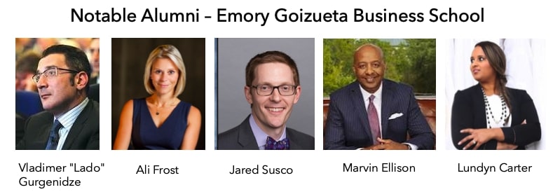 Emory Goizueta Business School MBA notable alumni