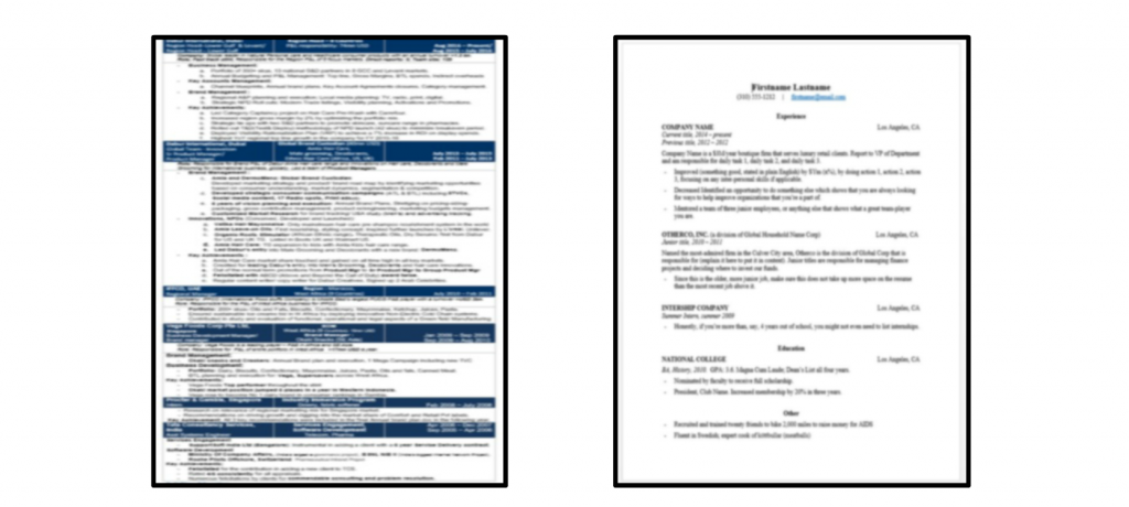 Make your MBA resume skimmable