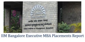 IIM Bangalore executive MBA placement report