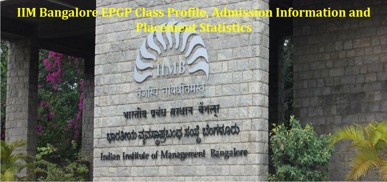 IIM Bangalore EPGP Class profile | Admission information | Placement reports