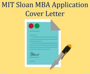 MIT SLoan MBA application cover letter