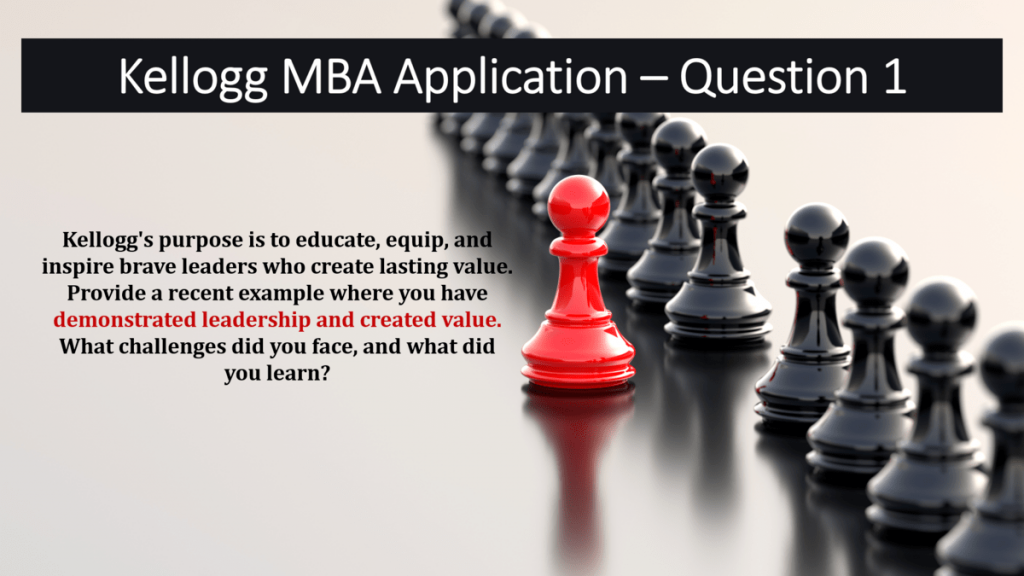 Kellogg MBA Application Question 1 