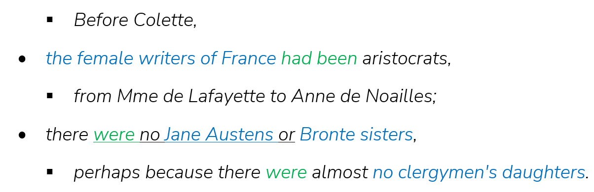 GMAT OG solution - Before Colette, the female writers of France...