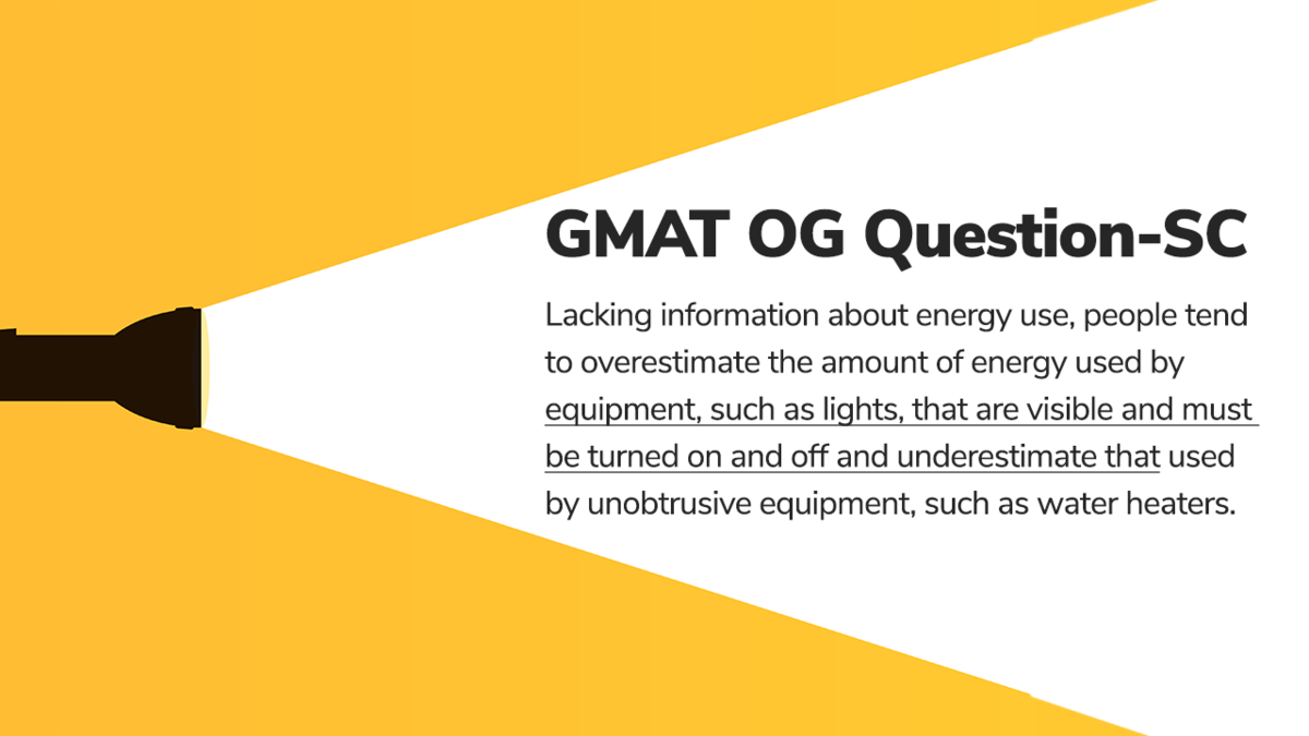 GMAt OG SC question - Lacking information about energy use, people tend to overestimate the amount of energy...