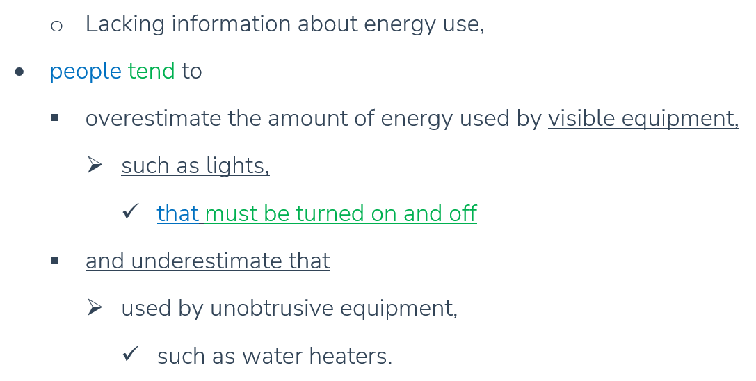 OG solution - Lacking information about energy use...