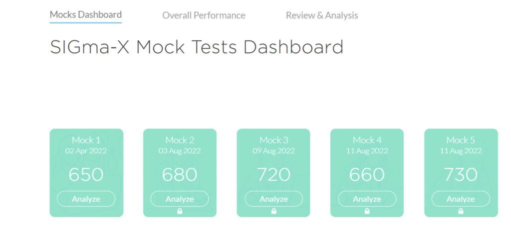 e-GMAT Sigma-X Mock Tests