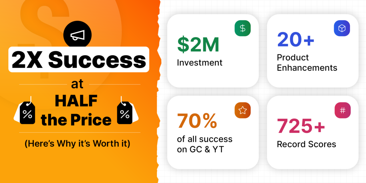 2X the Success Rate at HALF the Price 