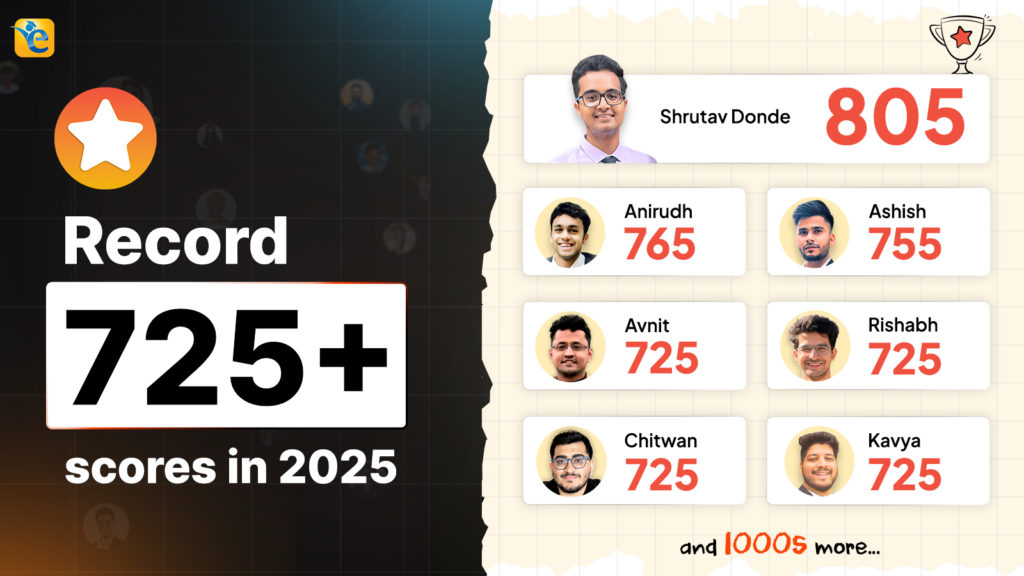 GMAT high scorers leaderboard featuring 725+ scores from e-GMAT students