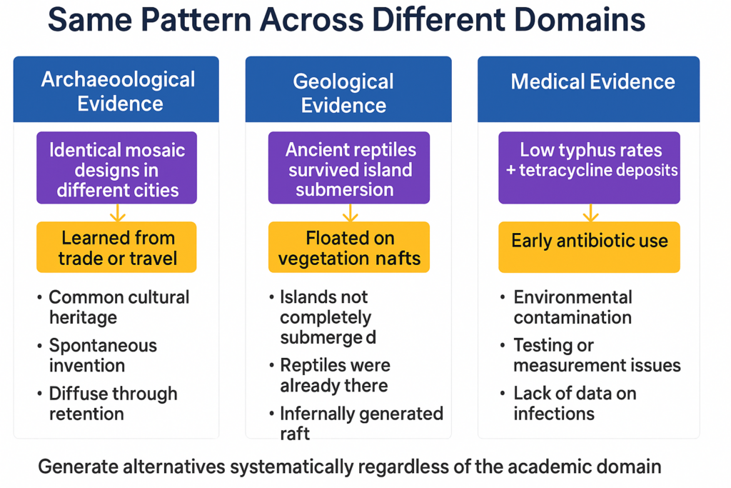 Critical reasoning framework: Same evidence pattern across different academic domains for GMAT assumption practice